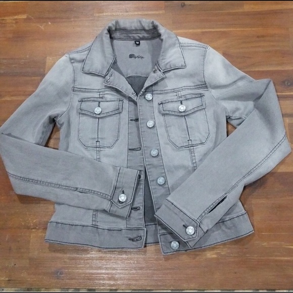 Anthropologie Jackets & Blazers - Kut from the kloth grey denim moto jacket